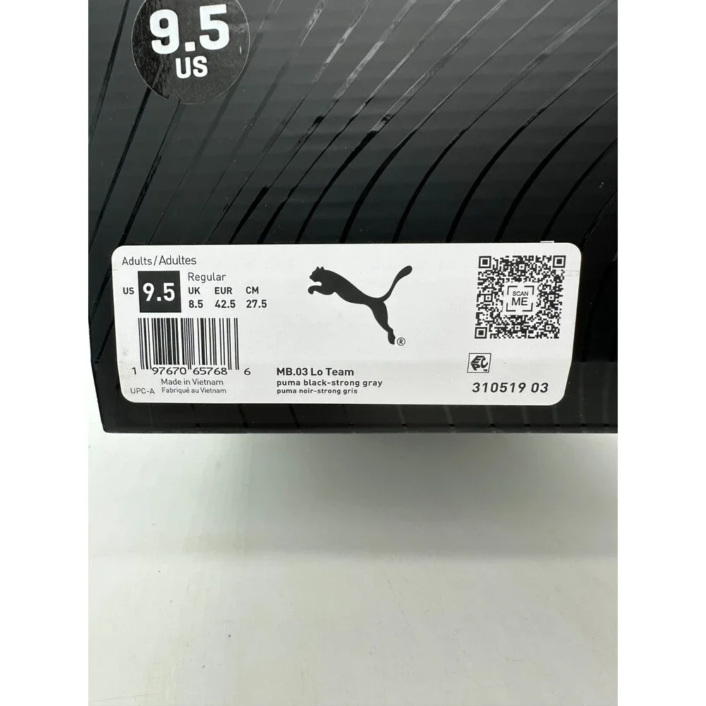 Puma MB.03 Low Men's Size 9.5 Black White Athletic Basketball Shoes 310519 03